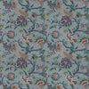 Floral Blue Fabric - Adhira Printed Cotton Fabric (By The Metre) Sapphire Voyage Maison