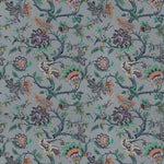 Floral Blue Fabric - Adhira Printed Cotton Fabric (By The Metre) Sapphire Voyage Maison