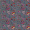 Floral Grey Fabric - Adhira Printed Cotton Fabric (By The Metre) Slate Voyage Maison