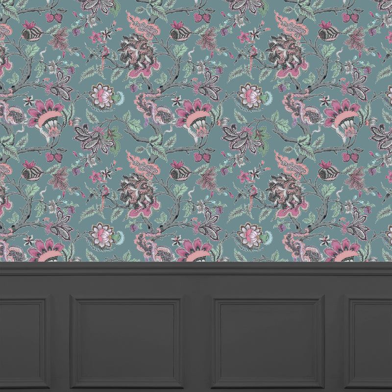 Voyage Maison Adhira 1.4m Wide Width Wallpaper in Onyx