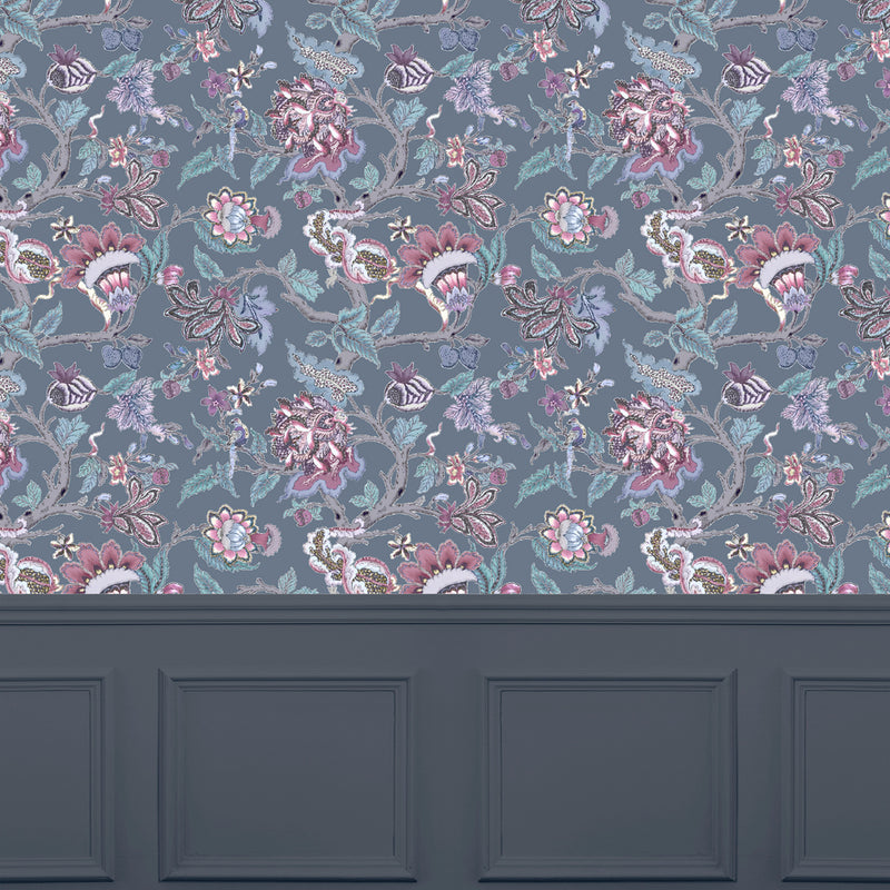 Voyage Maison Adhira 1.4m Wide Width Wallpaper in Storm