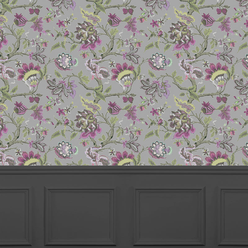 Voyage Maison Adhira 1.4m Wide Width Wallpaper in Violet