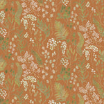 Floral Orange Fabric - Aileana Printed Cotton Fabric (By The Metre) Amber Voyage Maison