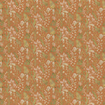 Floral Orange Fabric - Aileana Printed Cotton Fabric (By The Metre) Amber Voyage Maison