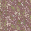 Floral Purple Fabric - Aileana Printed Cotton Fabric (By The Metre) Heather Voyage Maison