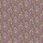 Floral Purple Fabric - Aileana Printed Cotton Fabric (By The Metre) Heather Voyage Maison