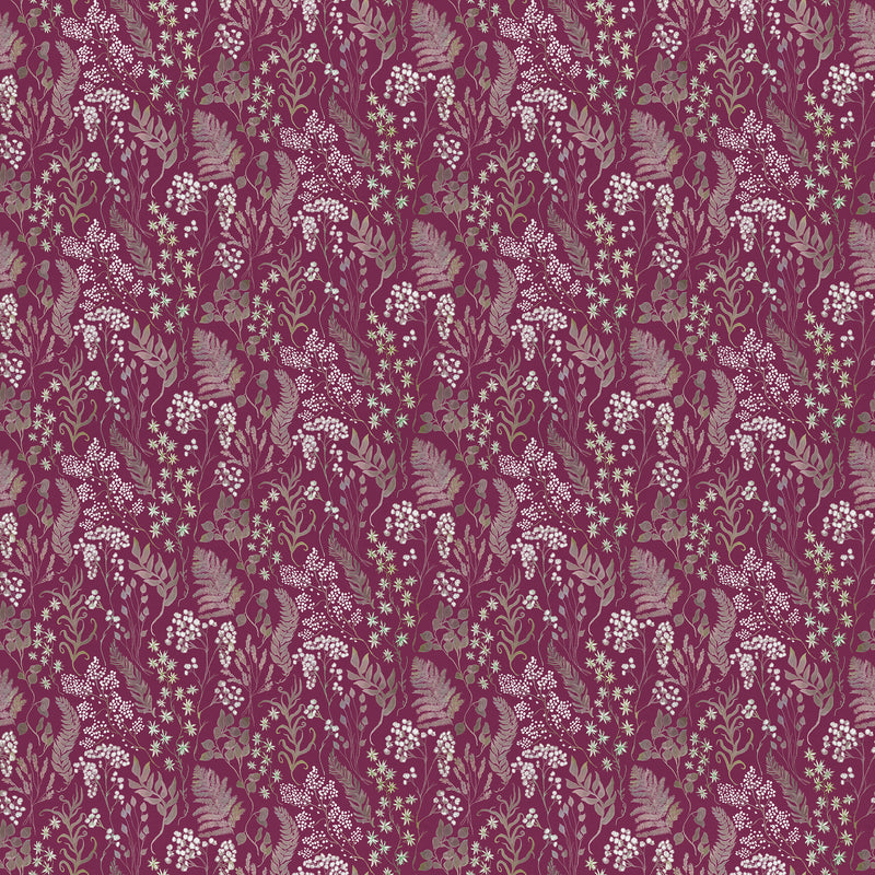 Floral Pink Fabric - Aileana Printed Cotton Fabric (By The Metre) Juniper Voyage Maison