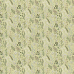 Floral Green Fabric - Aileana Printed Cotton Fabric (By The Metre) Pear Voyage Maison