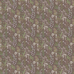 Floral Brown Fabric - Aileana Printed Cotton Fabric (By The Metre) Sienna Voyage Maison