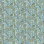 Floral Blue Fabric - Aileana Printed Cotton Fabric (By The Metre) Tide Voyage Maison