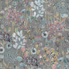 Floral Grey Fabric - Ailsa Printed Cotton Fabric (By The Metre) Granite Voyage Maison