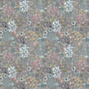 Floral Grey Fabric - Ailsa Printed Cotton Fabric (By The Metre) Granite Voyage Maison