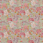 Floral Pink Fabric - Ailsa Printed Cotton Fabric (By The Metre) Sandstone Voyage Maison