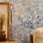 Ailsa 1.4m Wide Width Wallpaper (By The Metre) Cornflower