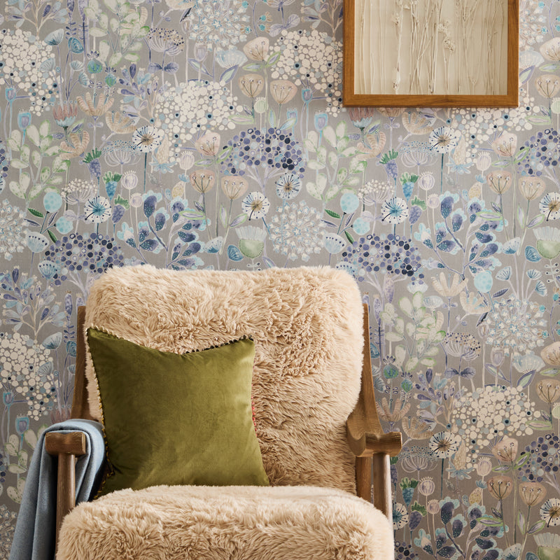 Ailsa 1.4m Wide Width Wallpaper (By The Metre) Cornflower