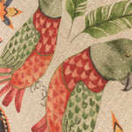 Wylder Akamba Parrot Duo Cushion Cover in Cinnabar Red