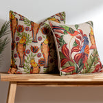 Wylder Akamba Parrot Scene Cushion Cover in Rust