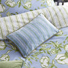 Striped Blue Cushions - Albera Stripe Piped Velvet Cushion Cover French Blue Wylder