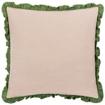 Floral Beige Cushions - Albera Floral Embroidered Cushion Cover Linen/Green furn.