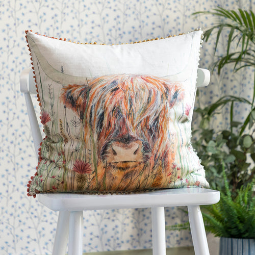 Animal Cream Cushions - Alfie Printed Cushion Cover Linen Voyage Maison