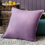 Plain Purple Cushions - Alfresco Outdoor Square Oxford Polyester Filled Cushion Heather Voyage Maison