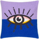 Abstract Purple Cushions - All Eyes On You Boucle Cushion Cover Lilac/Blue Heya Home