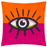 Abstract Pink Cushions - All Eyes On You Boucle Cushion Cover Orange/Pink Heya Home