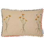 Floral Cream Cushions - Allimore Printed Feather Filled Cushion Linen Voyage Maison