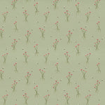 Floral Green Fabric - Allimore Printed Cotton Fabric (By The Metre) Sage Voyage Maison