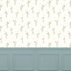 Floral Cream Wallpaper - Allimore  1.4m Wide Width Wallpaper (By The Metre) Linen Voyage Maison