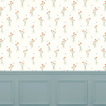 Floral Cream Wallpaper - Allimore  1.4m Wide Width Wallpaper (By The Metre) Linen Voyage Maison