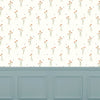 Floral Cream Wallpaper - Allimore  1.4m Wide Width Wallpaper (By The Metre) Linen Voyage Maison