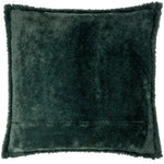  Green Cushions - All Wrapped Up Velvet Faux Fur Cushion Cover Emerald/Red Furn