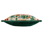  Green Cushions - All Wrapped Up Velvet Faux Fur Cushion Cover Emerald/Red Furn