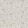  Beige Fabric - Alphabet People Printed Cotton Fabric (By The Metre) Oat Voyage Maison