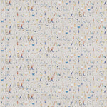  Beige Fabric - Alphabet People Printed Cotton Fabric (By The Metre) Oat Voyage Maison