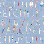 Voyage Maison Alphabet People 1.4m Wide Width Wallpaper in Sky