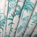 Global Blue Fabric - Altea Printed Cotton Fabric (By The Metre) Seamist Voyage Maison