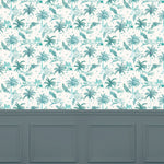 Global Blue Wallpaper - Altea  1.4m Wide Width Wallpaper (By The Metre) Seamist Voyage Maison