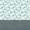 Global Blue Wallpaper - Altea  1.4m Wide Width Wallpaper (By The Metre) Seamist Voyage Maison