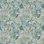 Floral Blue Fabric - Althorp Printed Cotton Fabric (By The Metre) Capri Voyage Maison