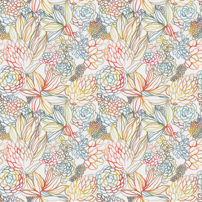 Floral Multi Fabric - Althorp Printed Cotton Fabric (By The Metre) Cinnamon Voyage Maison