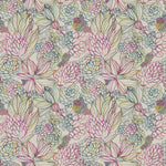 Floral Pink Fabric - Althorp Printed Cotton Fabric Sorbet Linen Voyage Maison