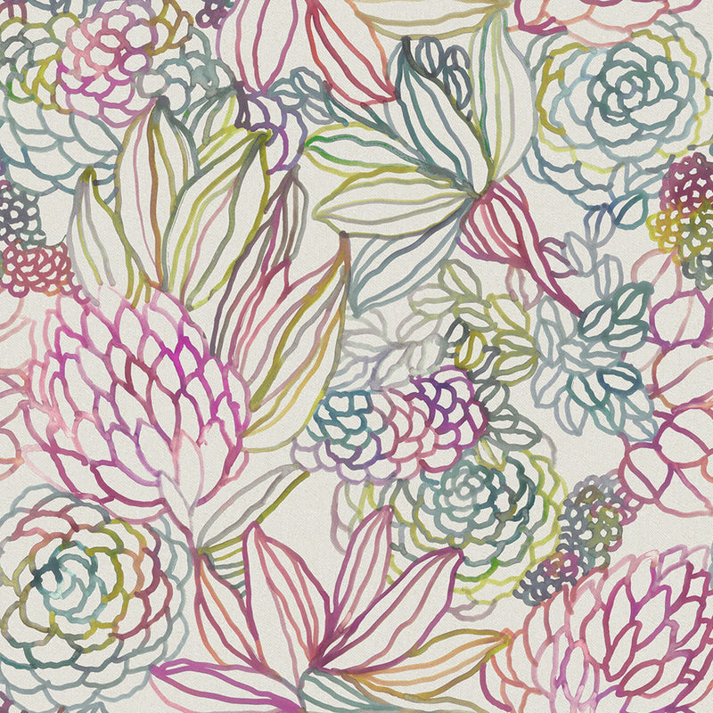 Althorp Linen Printed Fabric Sample Swatch Sorbet