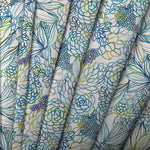 Floral Blue Fabric - Althorp Printed Cotton Fabric (By The Metre) Capri Blue Voyage Maison