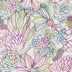 Floral Pink Fabric - Althorp Printed Cotton Fabric (By The Metre) Sorbet Cream Voyage Maison