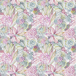 Floral Pink Fabric - Althorp Printed Cotton Fabric (By The Metre) Sorbet Cream Voyage Maison