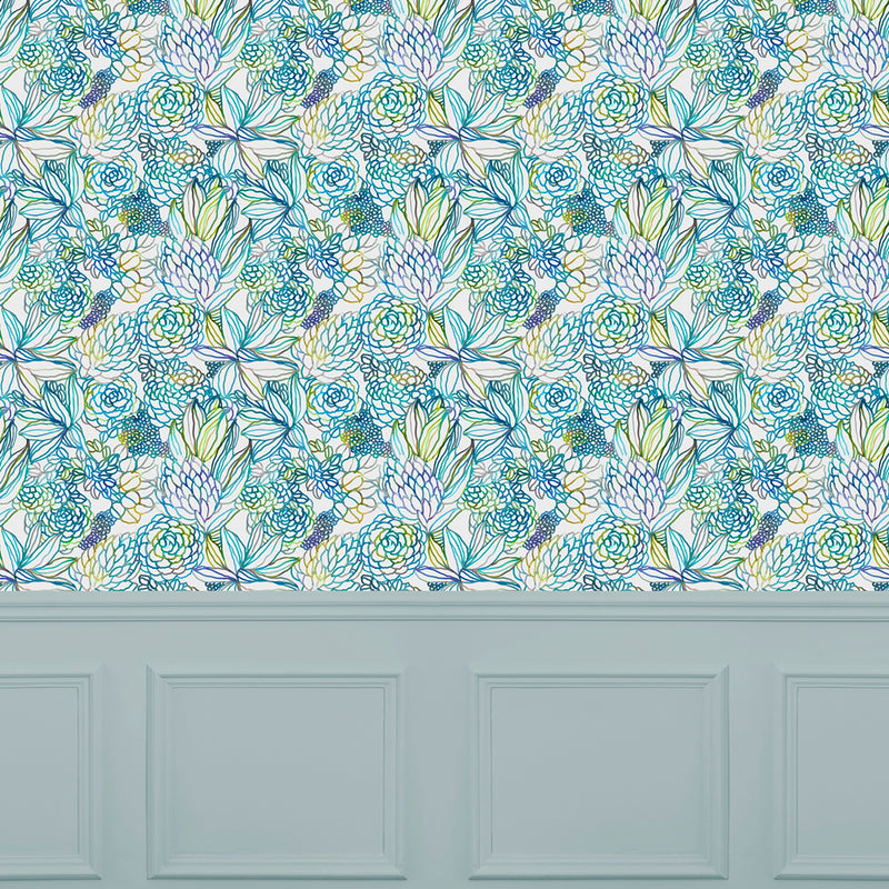 Voyage Maison Althorp 1.4m Wide Width Wallpaper in Capri