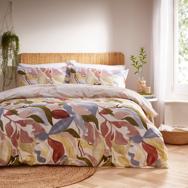 furn. Amarosa Abstract Reversible Duvet Cover Set in Plaster