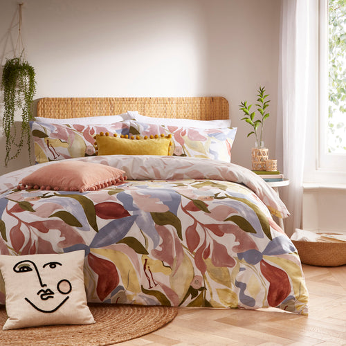 furn. Amarosa Abstract Reversible Duvet Cover Set in Plaster